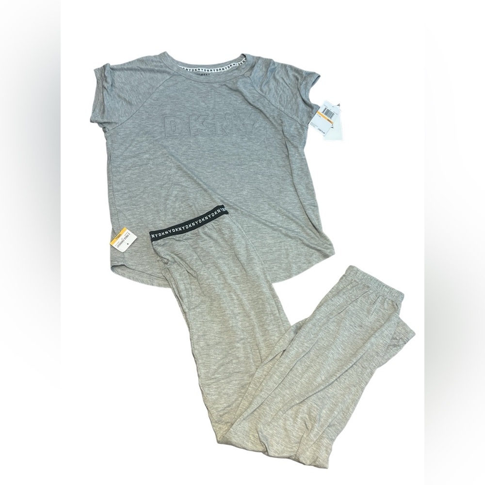 DKNY grey logo t shirt pant lounge set